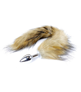 Анальний хвіст лисиці, штучне хутро, 40 см - No Taboo