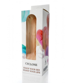 Вібратор реалістичний з мошонкою кібершкіра CYCLONE, 19.5 см х 3.7 см - No Taboo