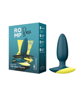 Анальная пробка с вибрацией Romp Bass, силикон, зеленая - No Taboo