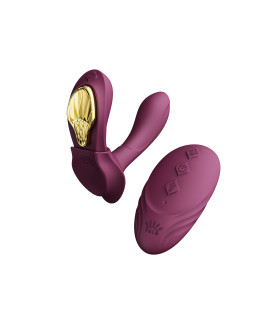 Вібратор в трусики AYA Zalo Velvet Purple на пульті керування - No Taboo