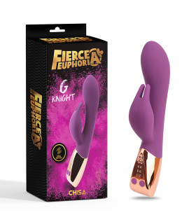 Вибратор-кролик Fierce Euphoria G Knight, силиконовый, 20.5 см - No Taboo