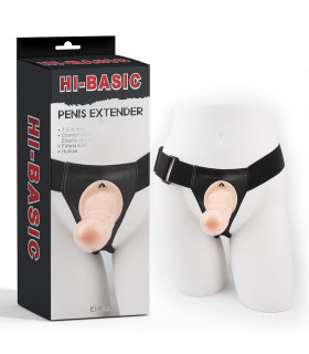 Страпон-фаллопротез на ременях, бежевий, 19 см х 4.6 см - No Taboo