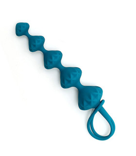 Анальна ялинка з рельєфом, силіконова, синя, 20.5 см - No Taboo