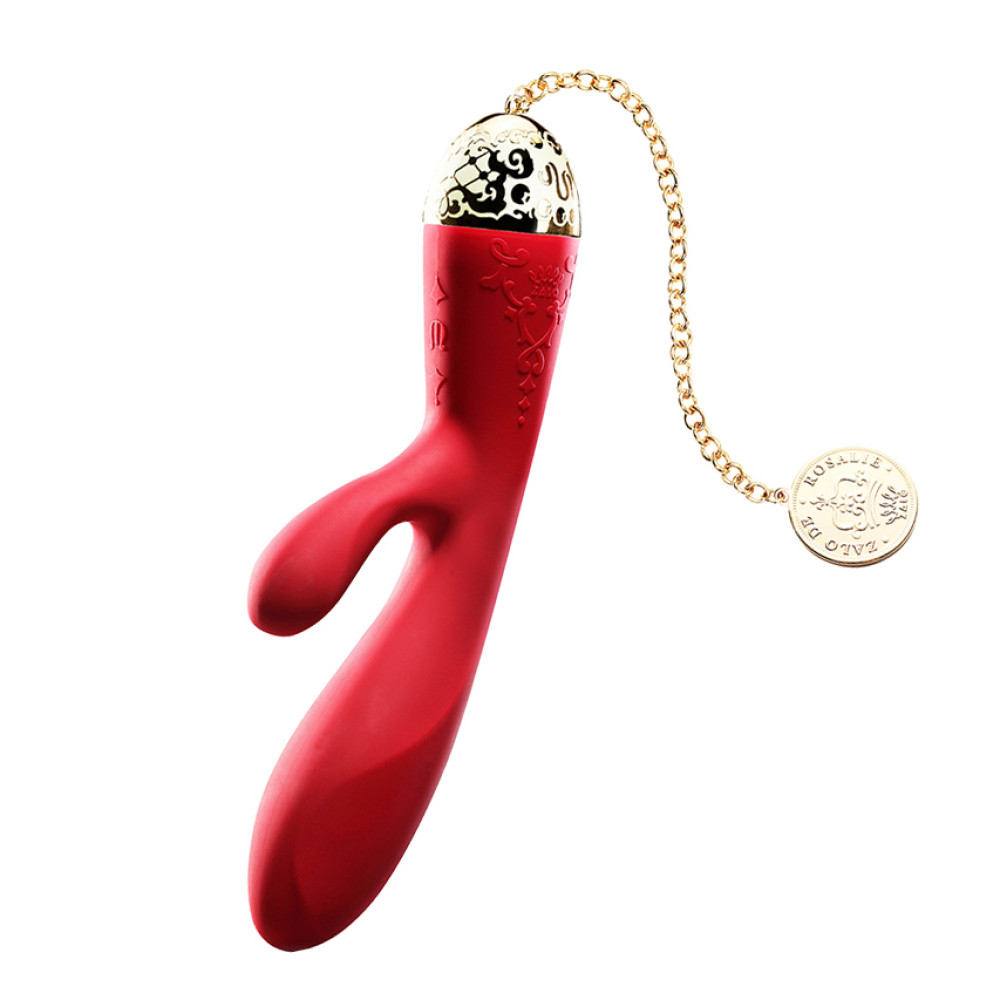 Вібратор вагінально-кліторальний Versailles ZALO Rosalie, червоний (25338), zoom