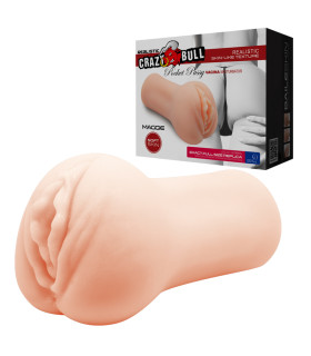 Мастурбатор-влагалище Crazy Bull Maggie бежевый, 15.2 х 8.5 см - No Taboo