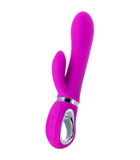 Вібратор-кролик, з WOW-режимом, силікон, фуксія, 19,6 см - No Taboo