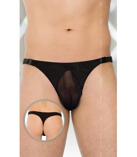 Стрінги чоловічі Soft Line з напівпрозорою вставкою, розмір S/L - No Taboo