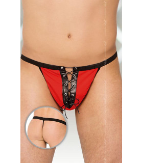 Стрінги чоловічі зі шнурівкою Soft Line, червоні, розмір S/L - No Taboo