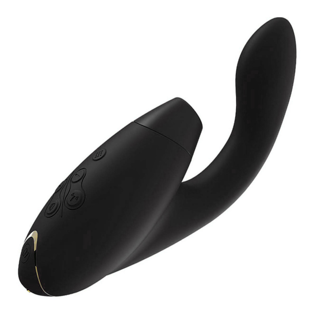 Інноваційний безконтактний жіночий вібратор-стимулятор Womanizer (Вуманайзер) Duo Black (32642), zoom