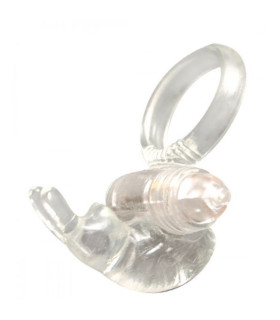 Эрекционное кольцо с клиторальным стимулятором в виде кролика - No Taboo