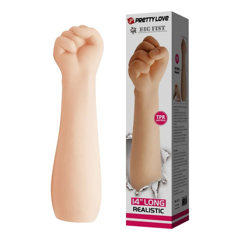 Рука для фистинга Pretty Love, бежевая, 36 см х 8.5 см (43842), zoom