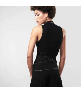 Украшение на грудь из цепочки Bijoux Indiscrets Magnifique Bra Chain, серебристое - No Taboo