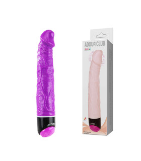 Вибратор реалистичный Adour Club, фиолетовый, мультискоростной, 23 см - No Taboo