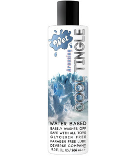Лубрикант Wet Cool Tingle 266 мл, на водной основе с освежающим эффектом - No Taboo
