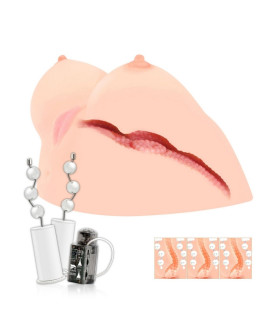 Мастурбатор-вагіна з грудьми, реалістична, кібершкіра, з вібро Kokos Juliana Breast - No Taboo