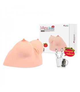 Мастурбатор-вагіна з грудьми, реалістична, кібершкіра, з вібро Kokos Juliana Breast - No Taboo