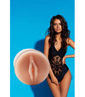 Мастурбатор-вагіна Dreamtoys The Girl Next Door в колбі, бежевий, 16 х 6 см - No Taboo