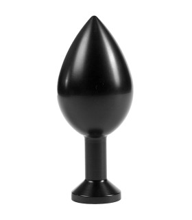 Анальная пробка утяжеленная металлическая, черная, 8.5 х 3.5 см - No Taboo