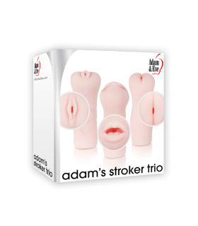 Набор мастурбаторов 3 шт (рота+вагина+анус) A&E STROKER TRIO FLESH - No Taboo