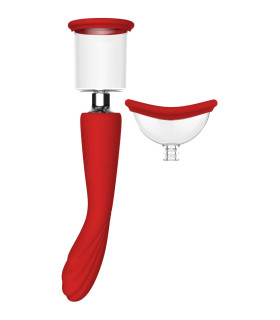 Вибратор-помпа со сменными насадками RED REVOLUTION GEORGIA - No Taboo