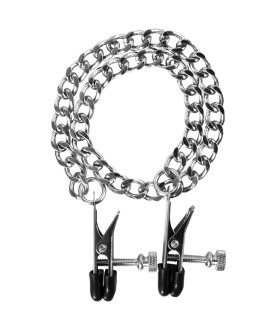 Зажимы для соской на цепочке GP FLAT NIPPLE SCREW - No Taboo