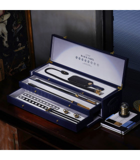 Чемодан БДСМ UPKO Black Label Deluxe Kit с роскошными девайсами из итальянской кожи - No Taboo