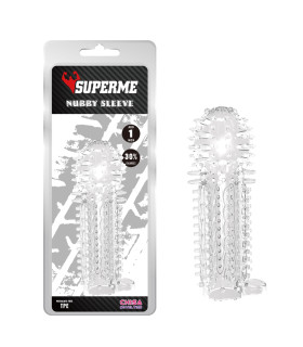 Насадка на член з вусиками, що збільшує Chisa Nubby, 14.5 х 4.8 см - No Taboo