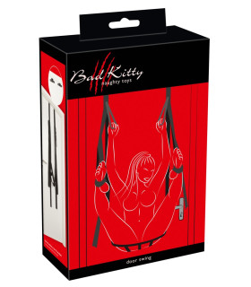 Секс-качели на дверь Bad Kitty Door Swing, черные - No Taboo