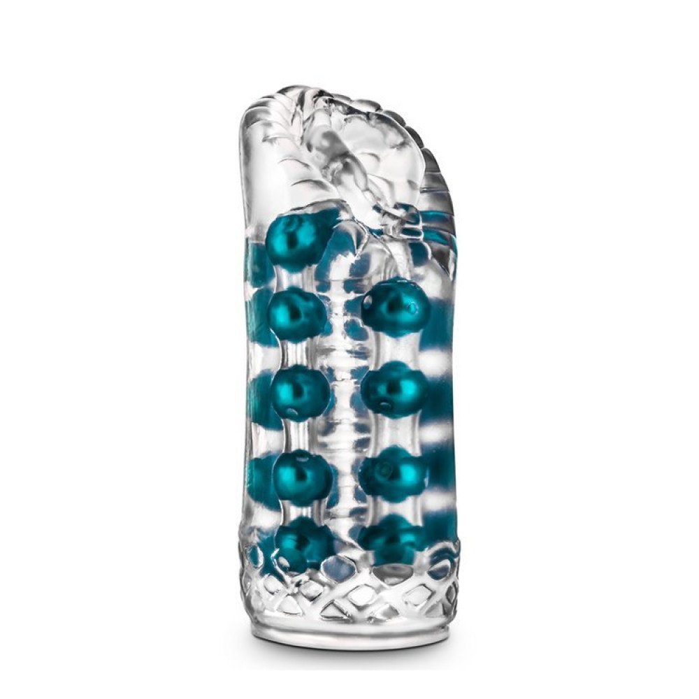 Мастурбатор-вагина Blush M for Men с бусинами, прозрачный, 14 х 5 см (2834), zoom