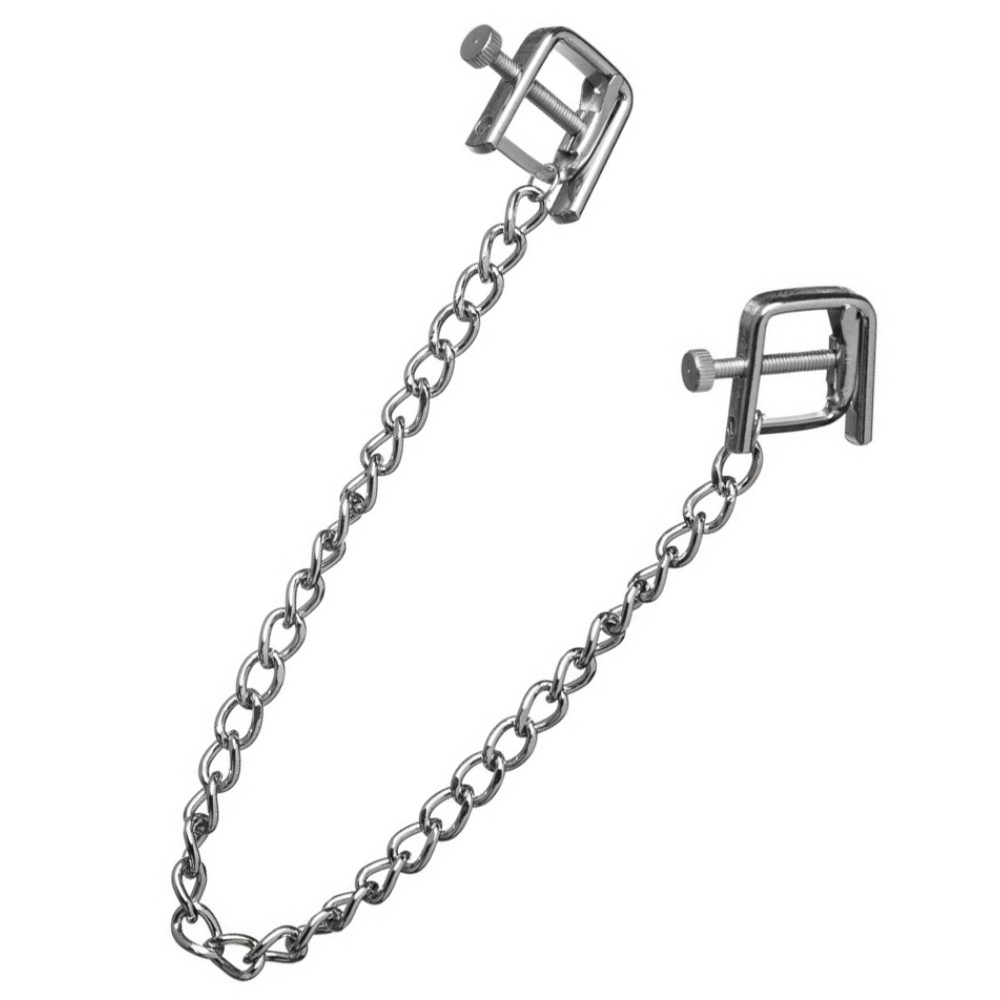 Зажимы для сосков квадратные на цепочке NO TABOO (26617), zoom