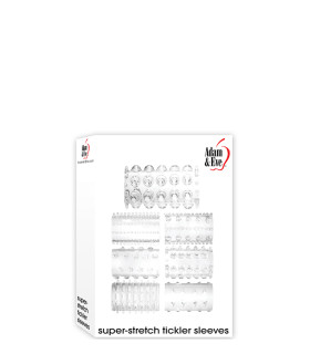 Набір насадок для пеніса A&E SUPER STRETCH TICKLER SLEEVES, 7 шт - No Taboo