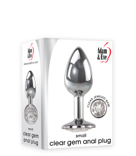 Анальная пробка с камнем A&E Clear Gem Anal Plug Small, 7.1 см х 2.7 см - No Taboo