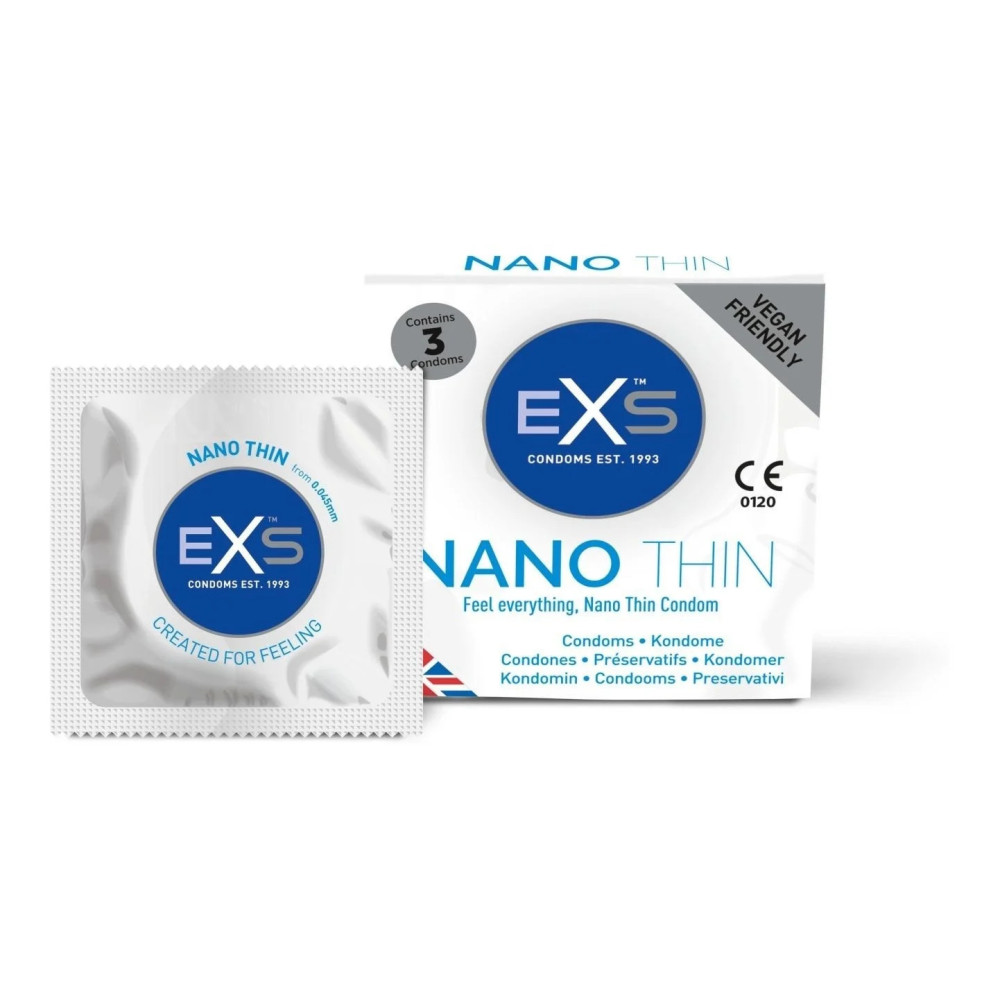Презервативи EXS Nano Thin 3шт в упаковці (204721), zoom