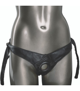 Трусики для страпона Universal Love Rider Platinum Harness, кожзам, черные - No Taboo
