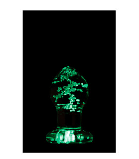 Анальная пробка стеклянная светящаяся NS Novelties FIREFLY GLASS PLUG SMALL CLEAR - No Taboo