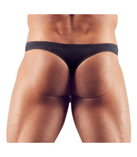 Стринги эротические с отверстиями спереди Svenjoyment Men's String, L, черные - No Taboo