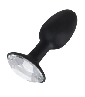 Анальная пробка со стразом You2Toys Butt Plug Diamond S, силикон, черная - No Taboo