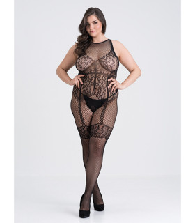 Комбинезон с узором боди Plus Size Curve, Fifty Shades of Grey Captivate размер 58-64, черный - No Taboo