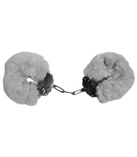 Наручники металлические IDEA SM Plush с искусственным мехом, серые - No Taboo