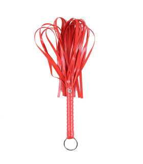 Флогер екошкіра, з кільцем, червоний, 70 см - No Taboo