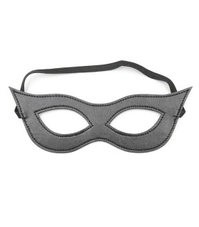 Маска на глаза с разрезами, кожзам, черная - No Taboo