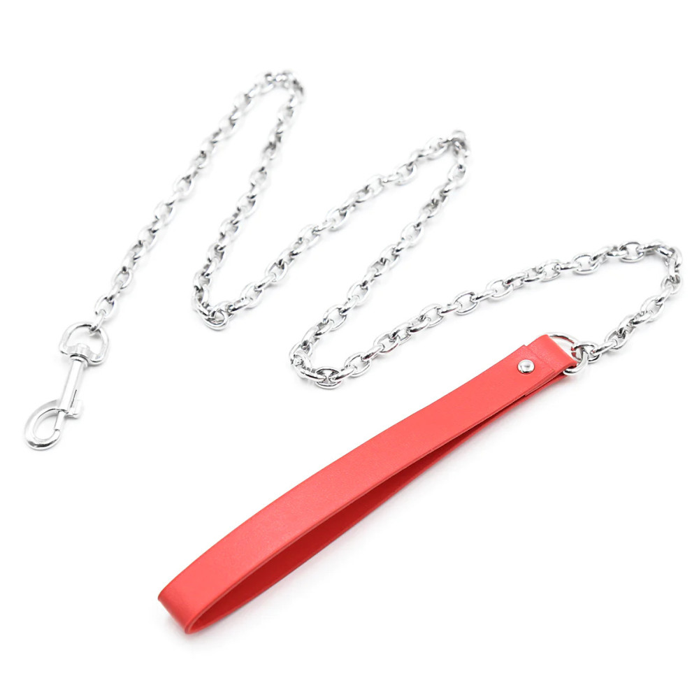 Поводок с цепочкой, красная ручка (207950), zoom