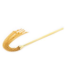 Флоггер металлический IDEA SM из цепочек, золотистый, 23 см - No Taboo