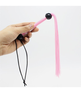 Силиконовый флогер IDEA SM с прозрачной ручкой, розовый, 39 см - No Taboo