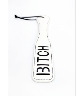 Паддл із написом Bitch , білий, 31.5 см - No Taboo