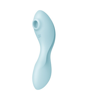 Вібратор подвійний Satisfyer Curvy Trinity 5+ із вакуумною стимуляцією, білий, 5.5 х 4.6 см - No Taboo