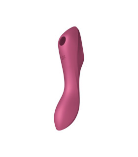 Вибратор Satisfyer Curvy Trinity 3 с вакуумной стимуляцией, красный, 17.7 х 3.8 см - No Taboo