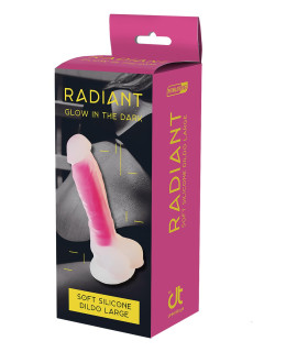 Фаллоимитатор светящийся в темноте Dream Toys Radiant, L, розовый - No Taboo