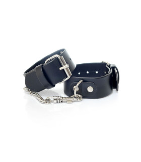 Наручники Fetish из искусственной кожи, черные - No Taboo