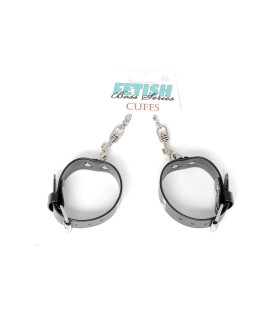 Наручники Fetish из искусственной кожи, черные - No Taboo